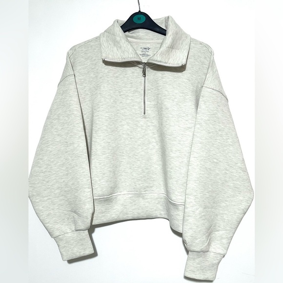 Old Navy Tops - Old Navy Active Bounce Fleece Heathered Quarter Zip Pullover Sweatshirt Medium